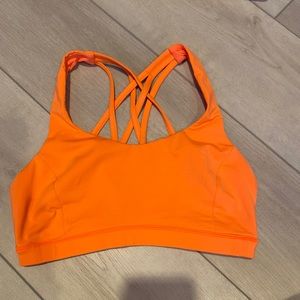 Neon orange lulu lemon sports bra